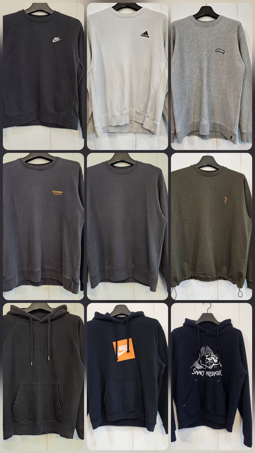 95~105 브랜드 정품 맨투맨(기모), 후드 9장 장당 만원 상품이미지1