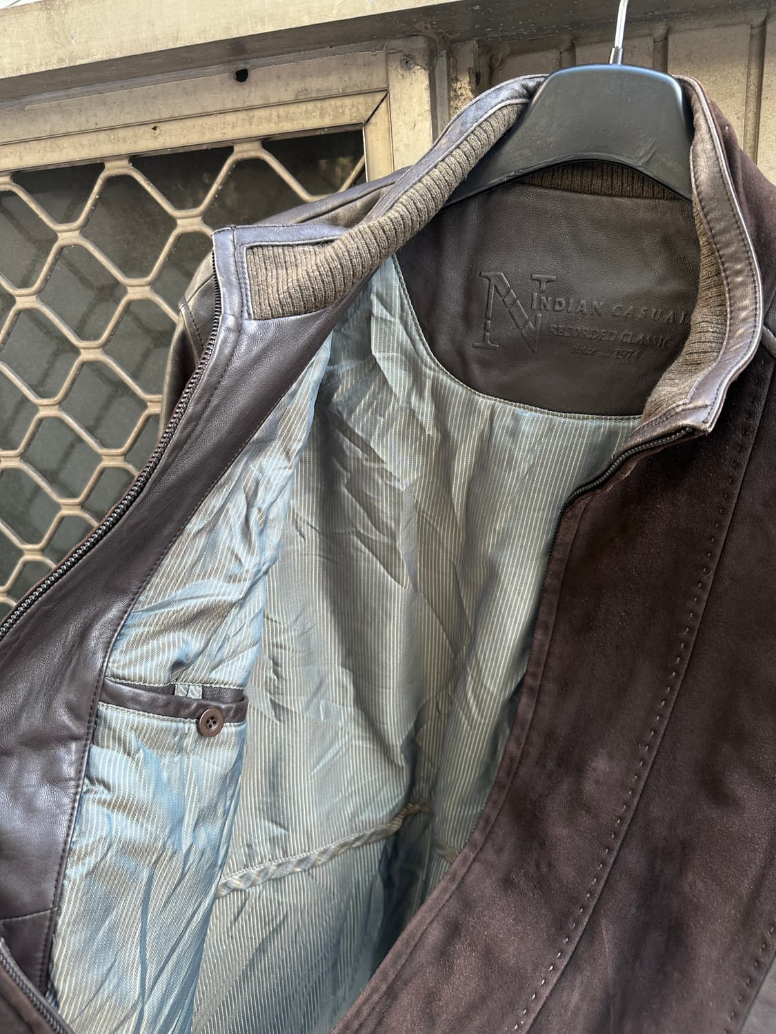 INDIAN suede panels lamb leather jacket 상품이미지9
