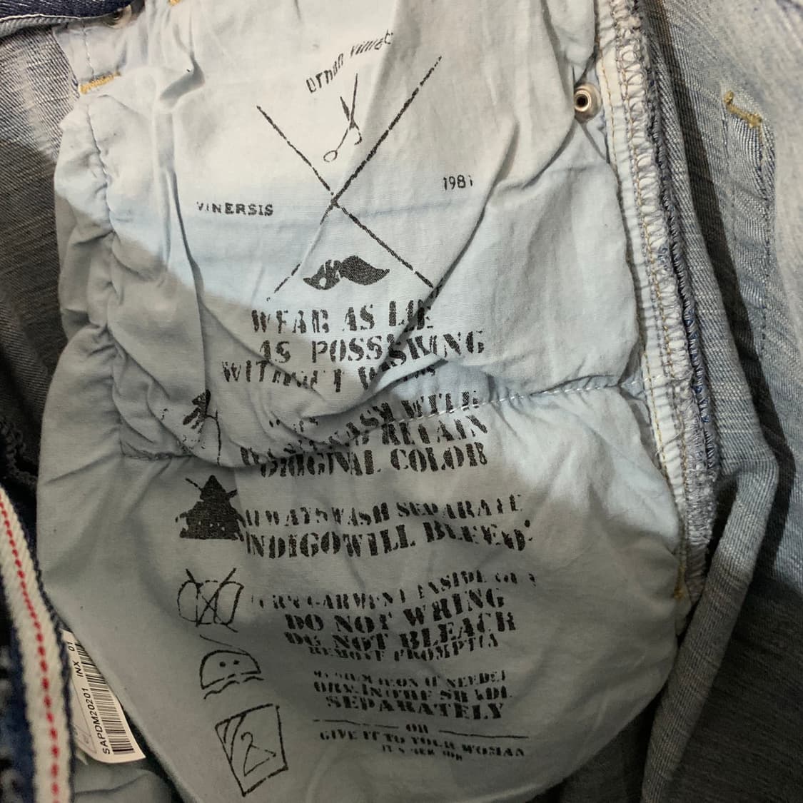 37인치 코오롱 시리즈 힙스터 데미지 스판 데님 청바지 상품이미지6