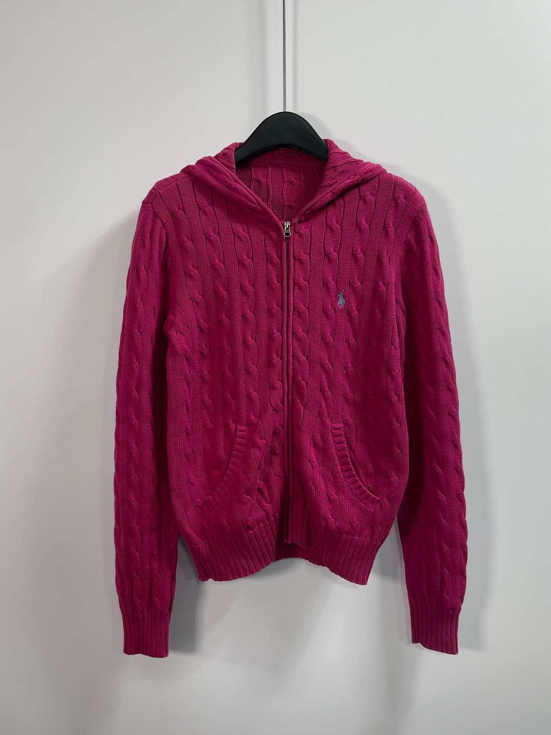 폴로 랄프로렌 우먼스 케이블 니트 후드집업 (on.261)    상품이미지1