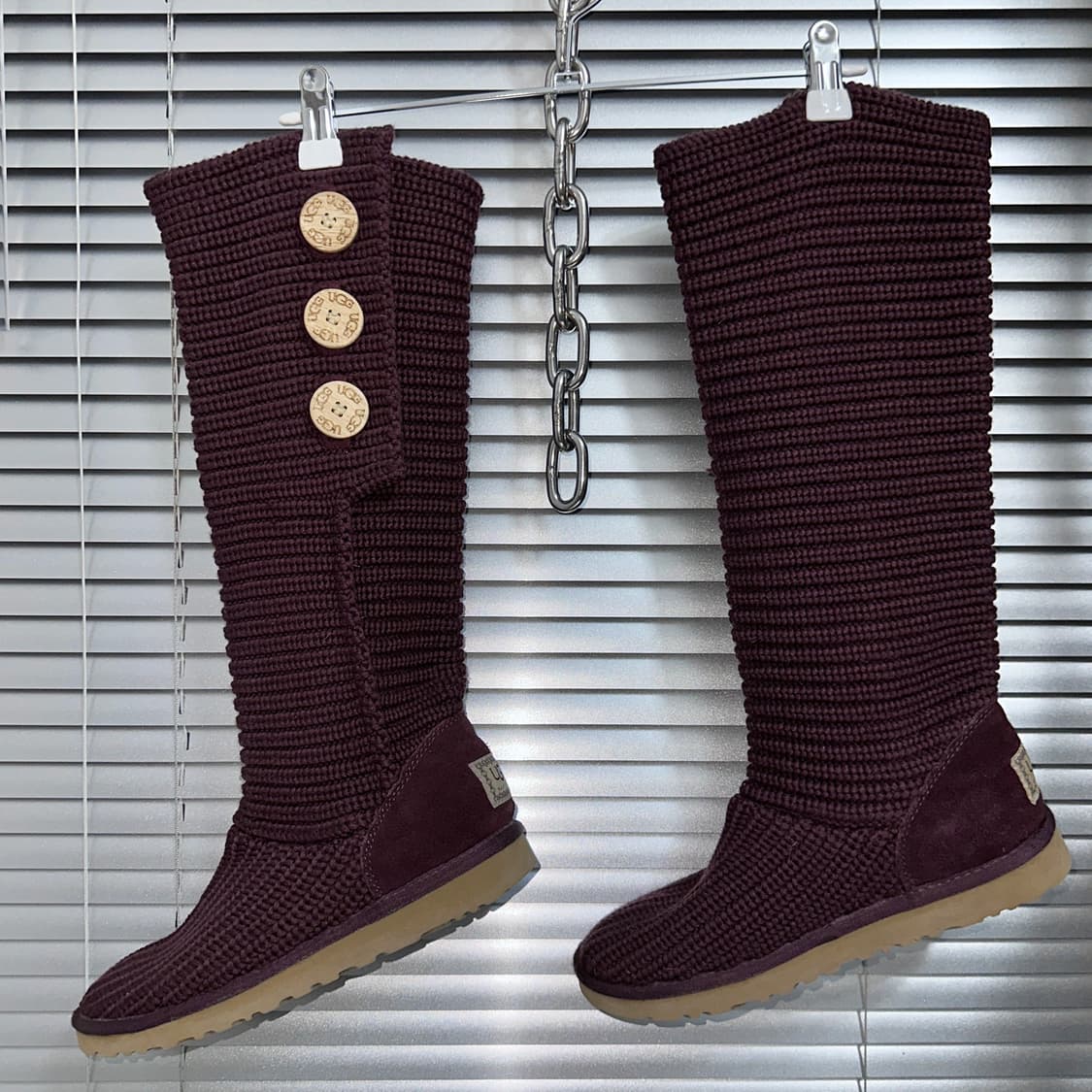 00s 베리 레드 어그 카디 니트 부츠 상품이미지3