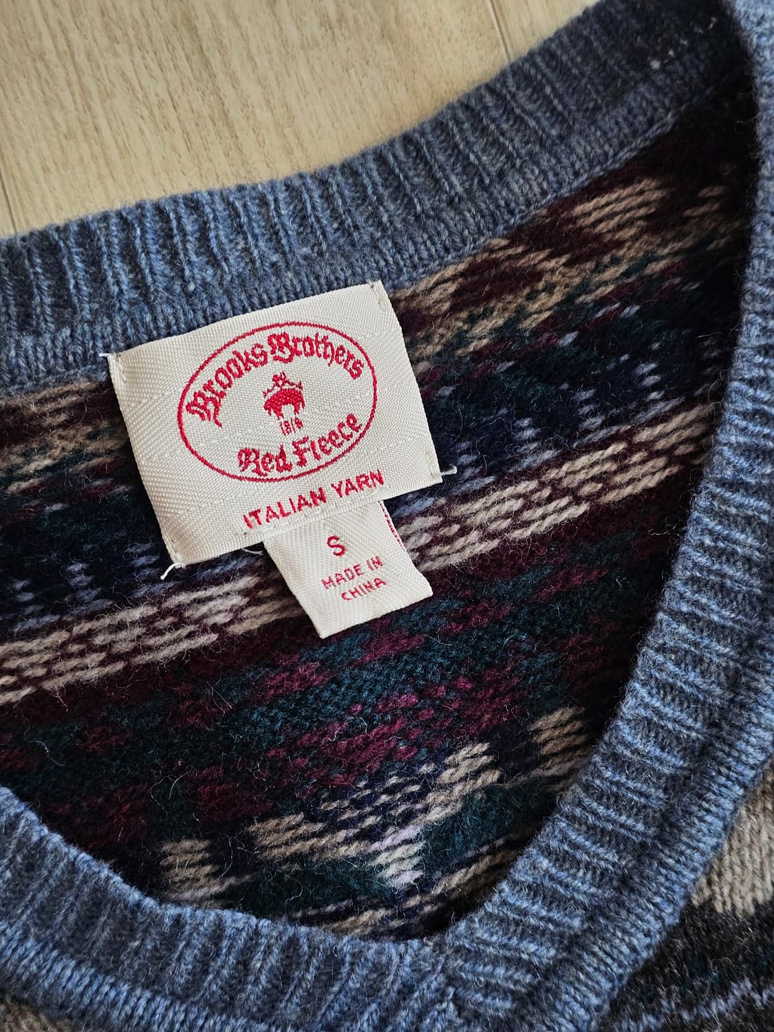 브룩스 브라더스 Red Fleece 페어아일 니트 S 상품이미지3