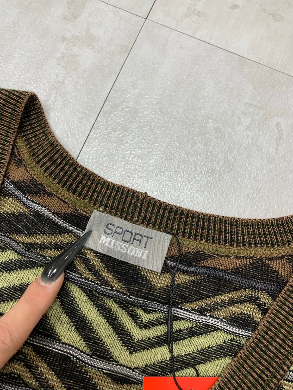 미쏘니 패턴 니트 가디건 #232 상품이미지4