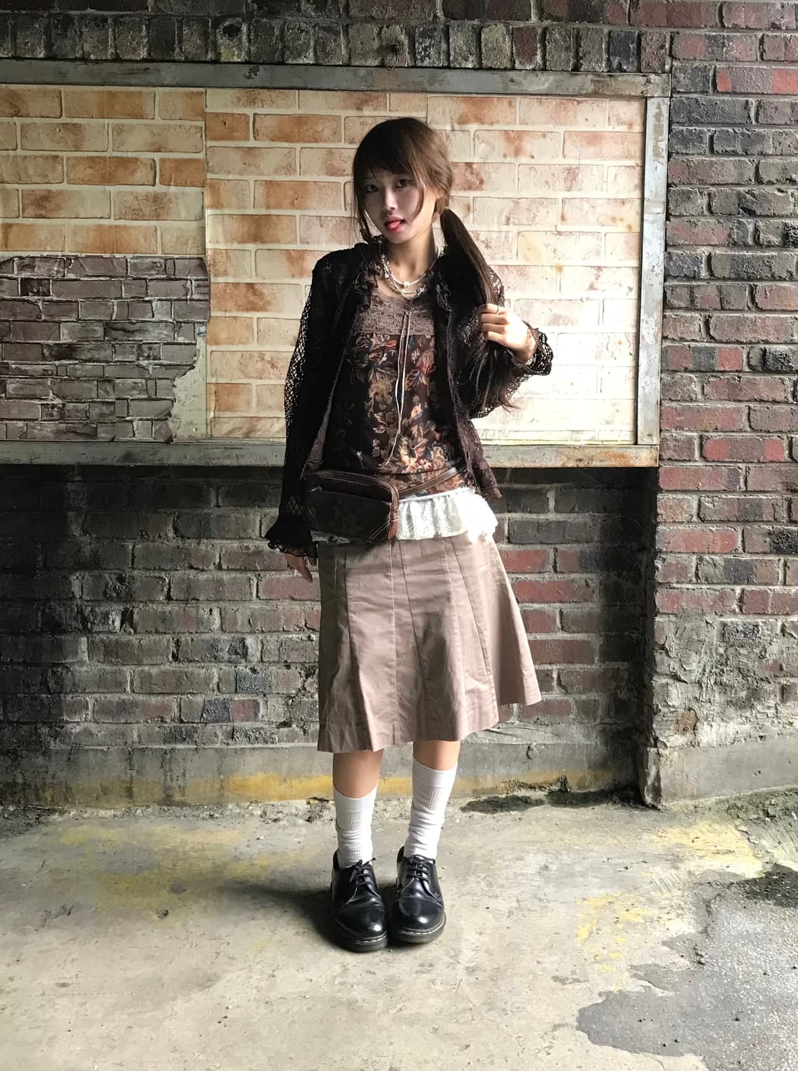빈티지 브라운 오리엔탈 모리걸 코디세트 상품이미지1