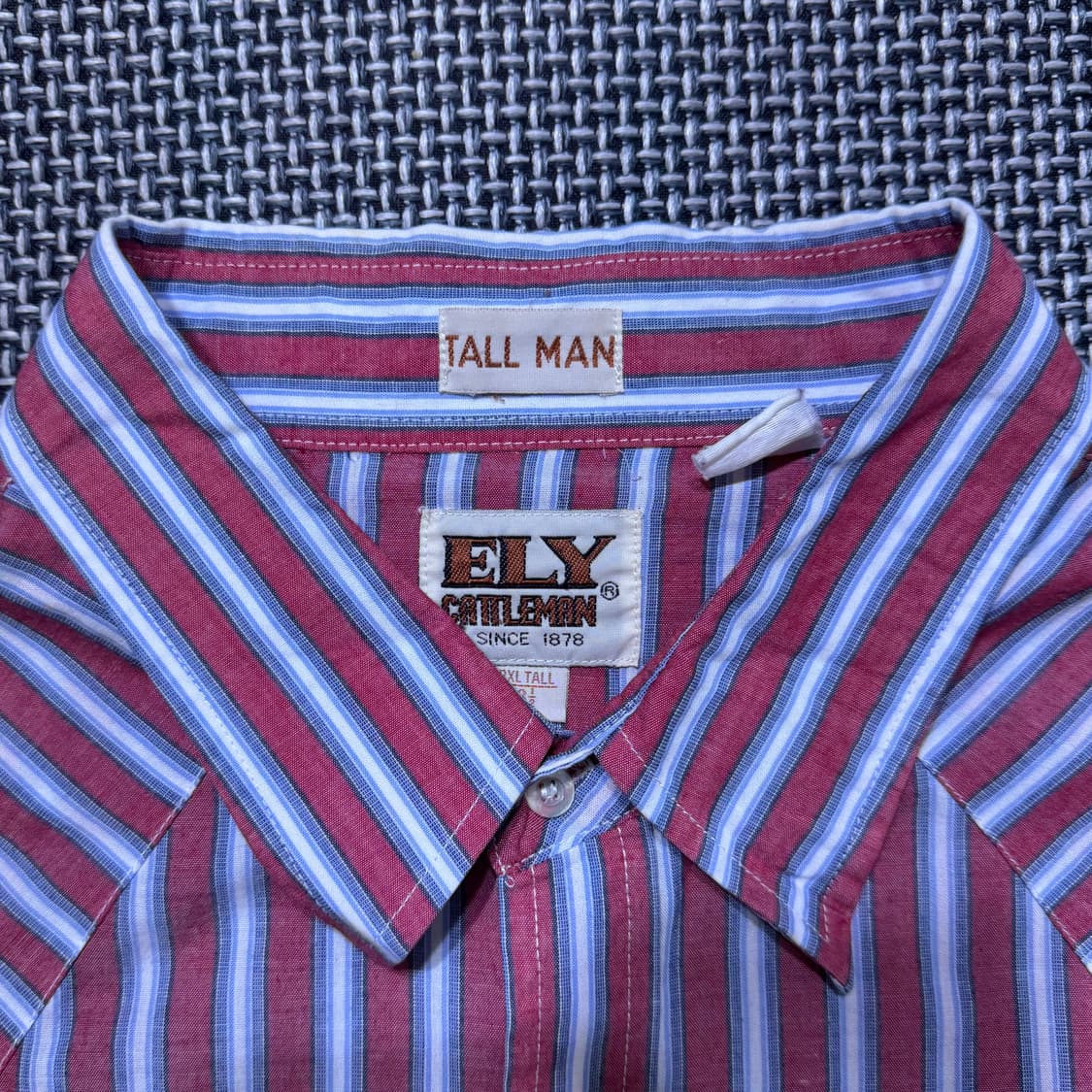 빈티지 ELY 웨스턴 반팔 스트라이프 셔츠(kold_8007) 상품이미지3
