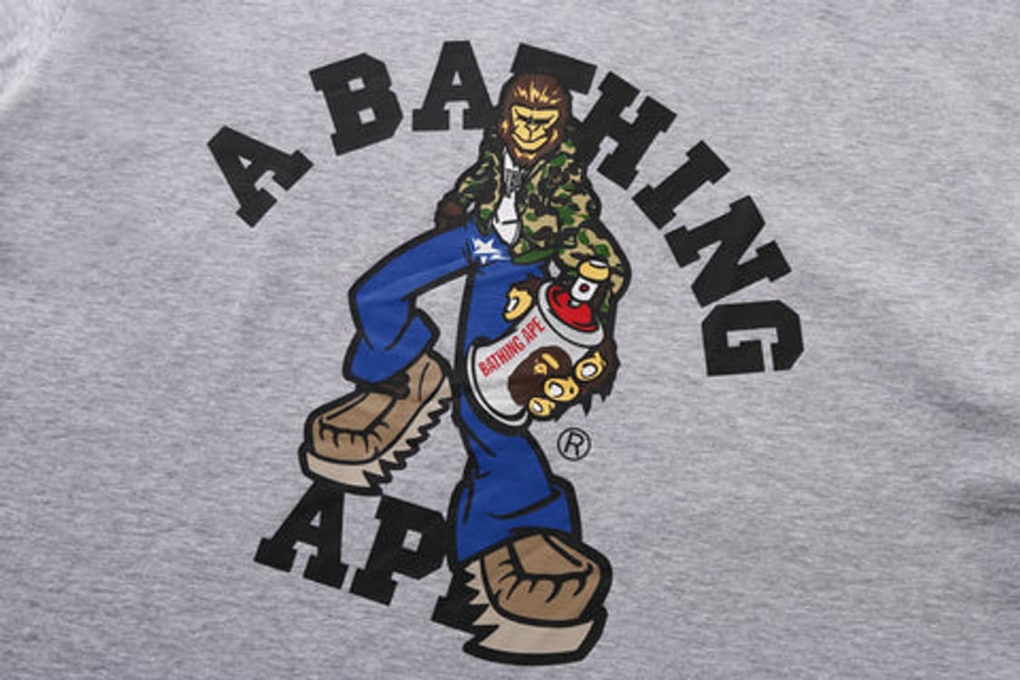 [큰XL] 베이프 그래피티 캐릭터 컬리지 릴렉스드핏 반팔티 상품이미지2