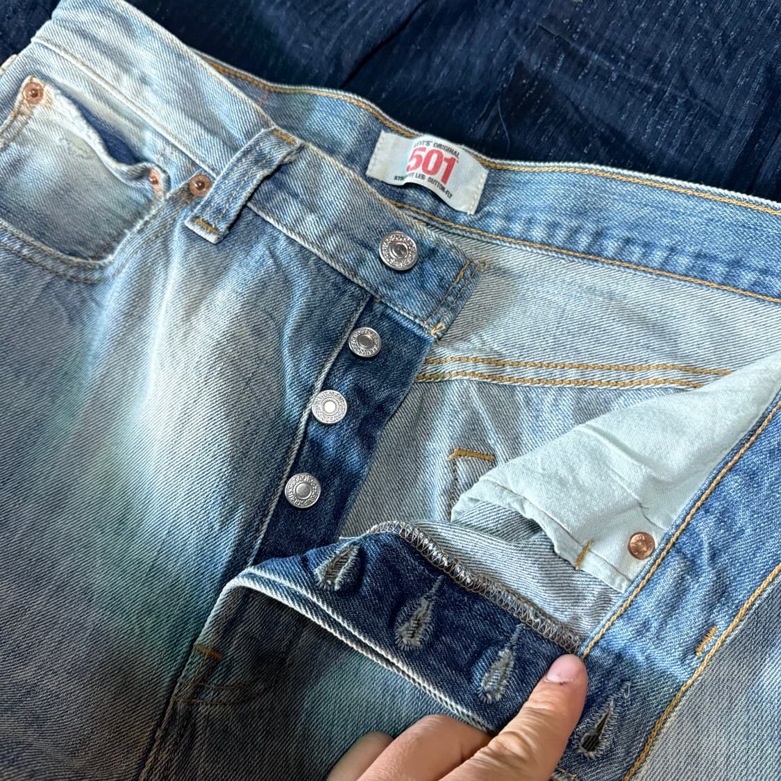 리바이스 501 데미지 데님 팬츠 32 상품이미지2