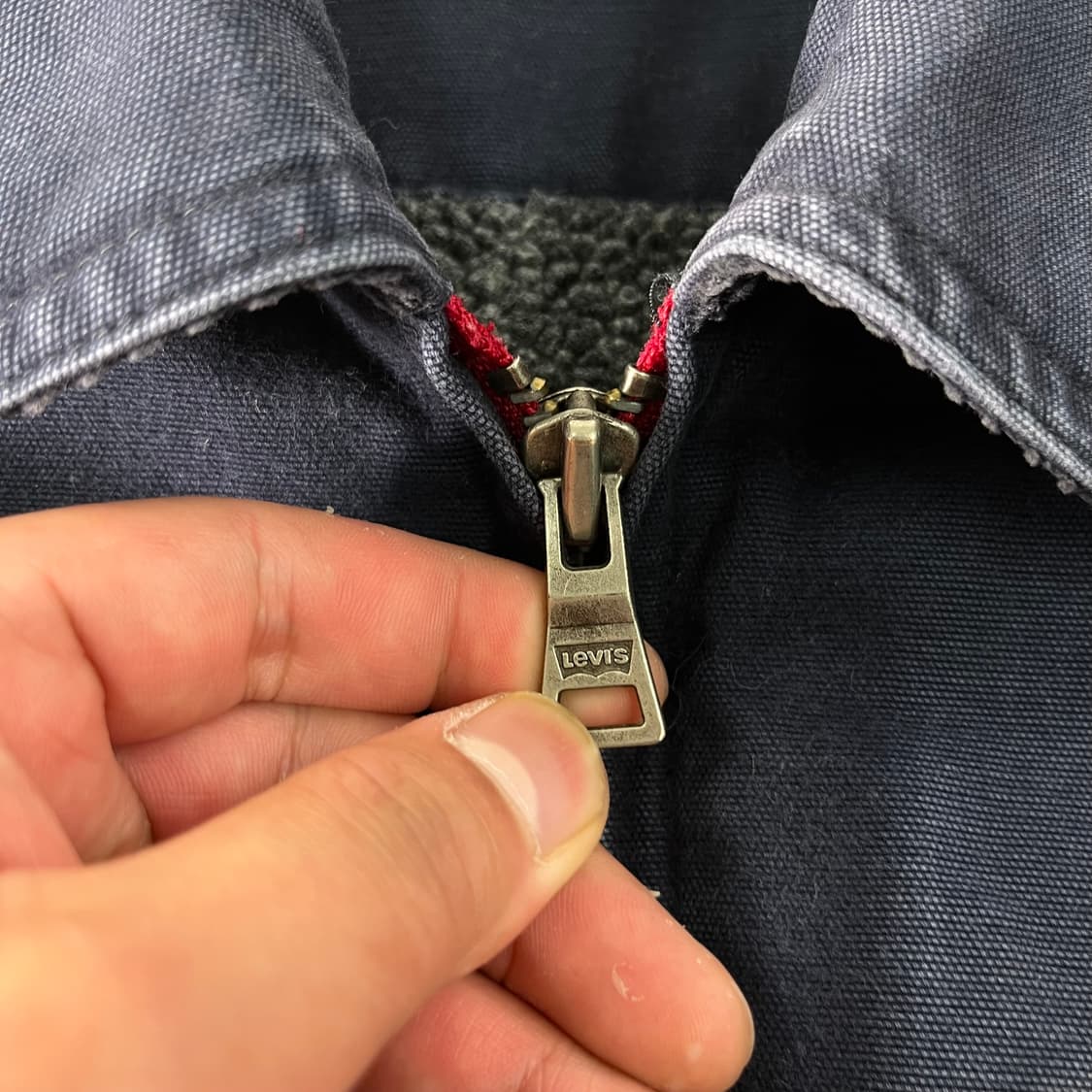 100 리바이스 90s 레드탭 네이비 7142k 디트로이트 워크 자켓 상품이미지4