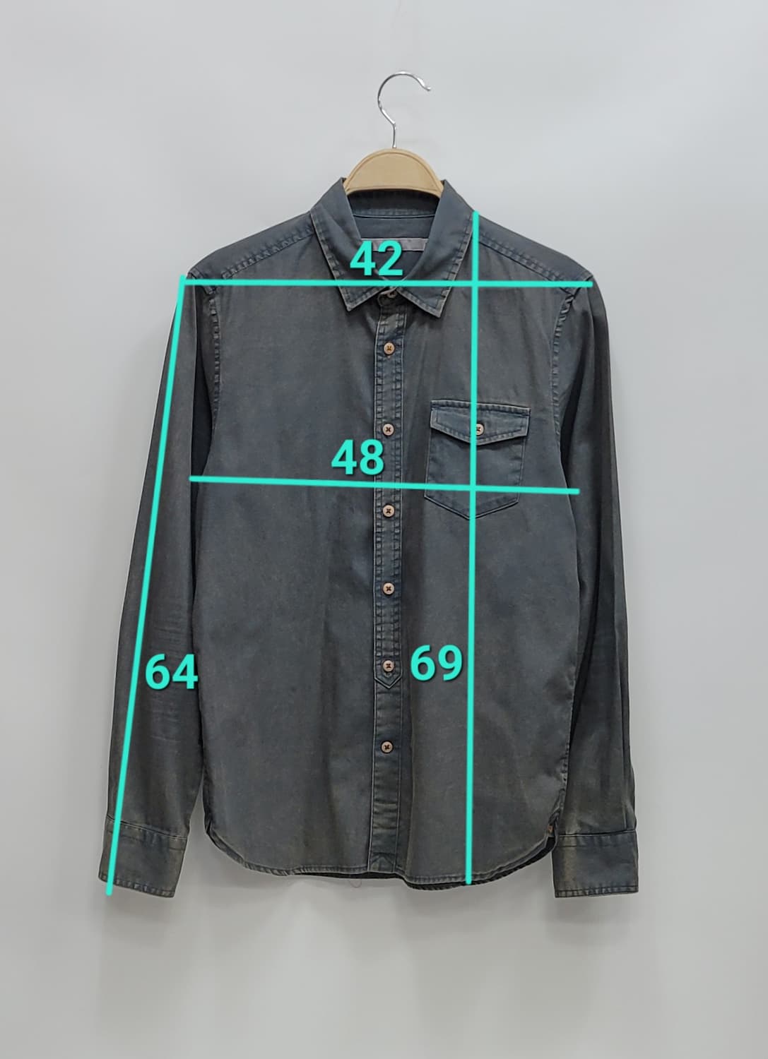 Series 시리즈 가먼트다잉 네츄럴 워싱 셔츠 / 남 95 BL
 상품이미지10