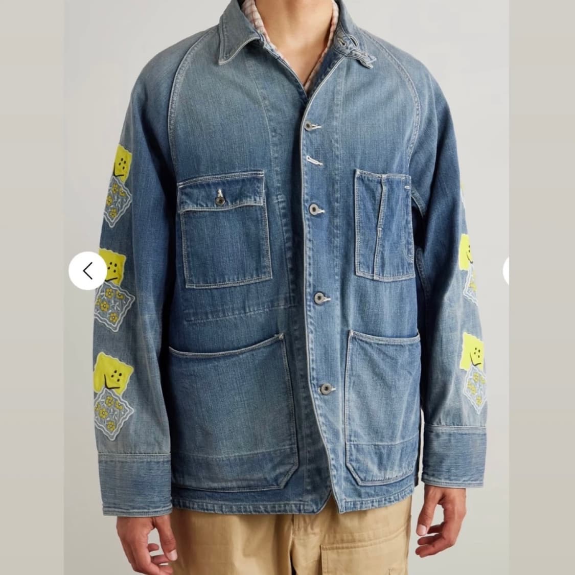 캐피탈 KAPITAL CACTUS 커버롤 스마일 패치 데님 자켓 상품이미지5