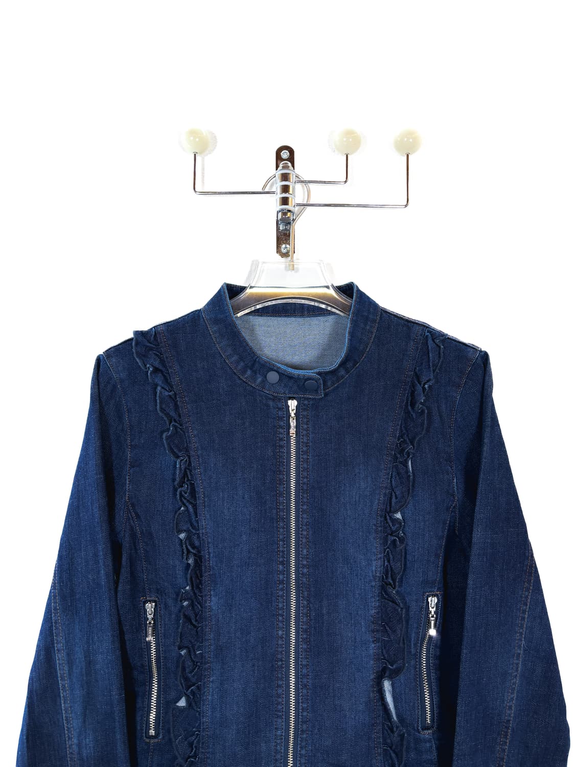 히로코 코시노 비스 러플 데님 라이더 자켓 상품이미지2