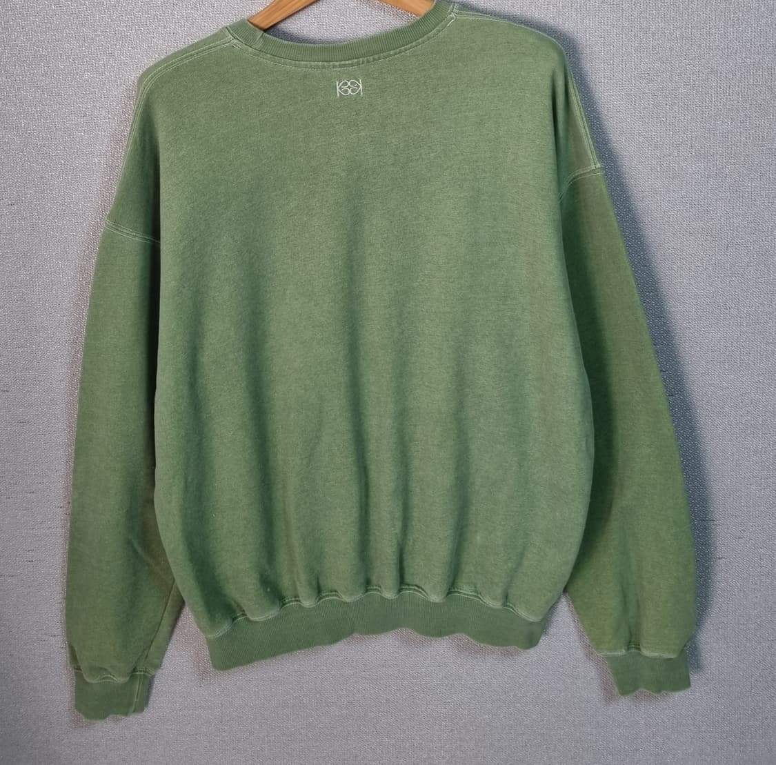 오버핏 S ) Kijun 기준 그린 피그먼트 맨투맨 상품이미지2