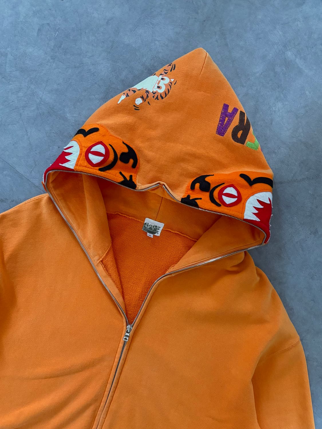 Bape 베이프 오렌지 타이거 샤크 풀 집업 상품이미지8