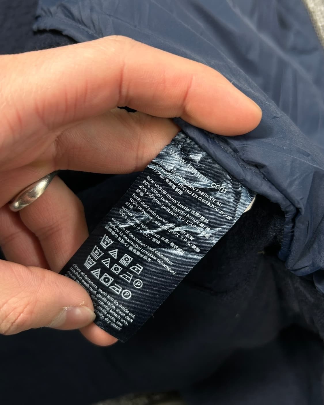 타미힐피거 네이비 경량 패딩 집업 상품이미지9