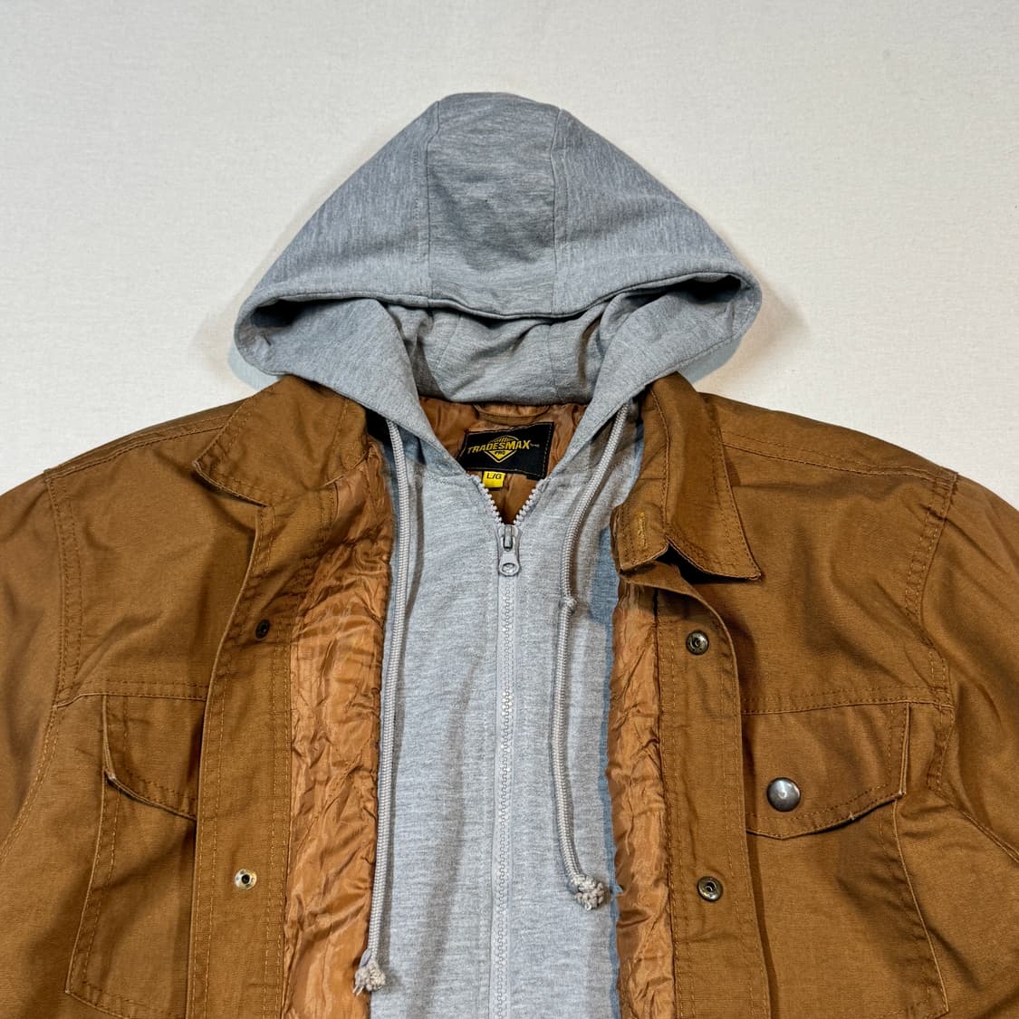 L) USA 빈티지 후드 레이어 워크 자켓 상품이미지3