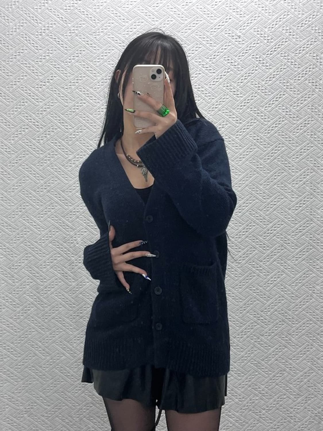 유니클로 모던캐주얼 울혼방 니트 가디건 M C08701 상품이미지2