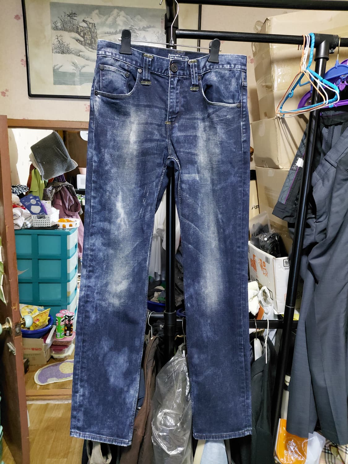 [리바이스]PCL16B 워싱 데님 청바지 32사이즈  상품이미지1