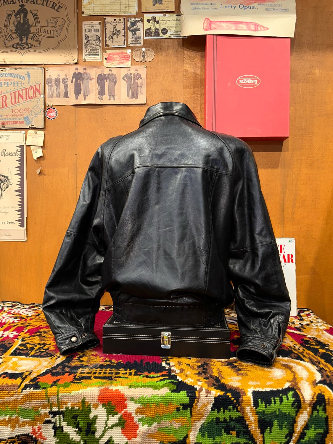 ( L-XL ) 봄버자켓 가죽자켓 레더자켓 빈티지가죽 양가죽자켓 상품이미지4