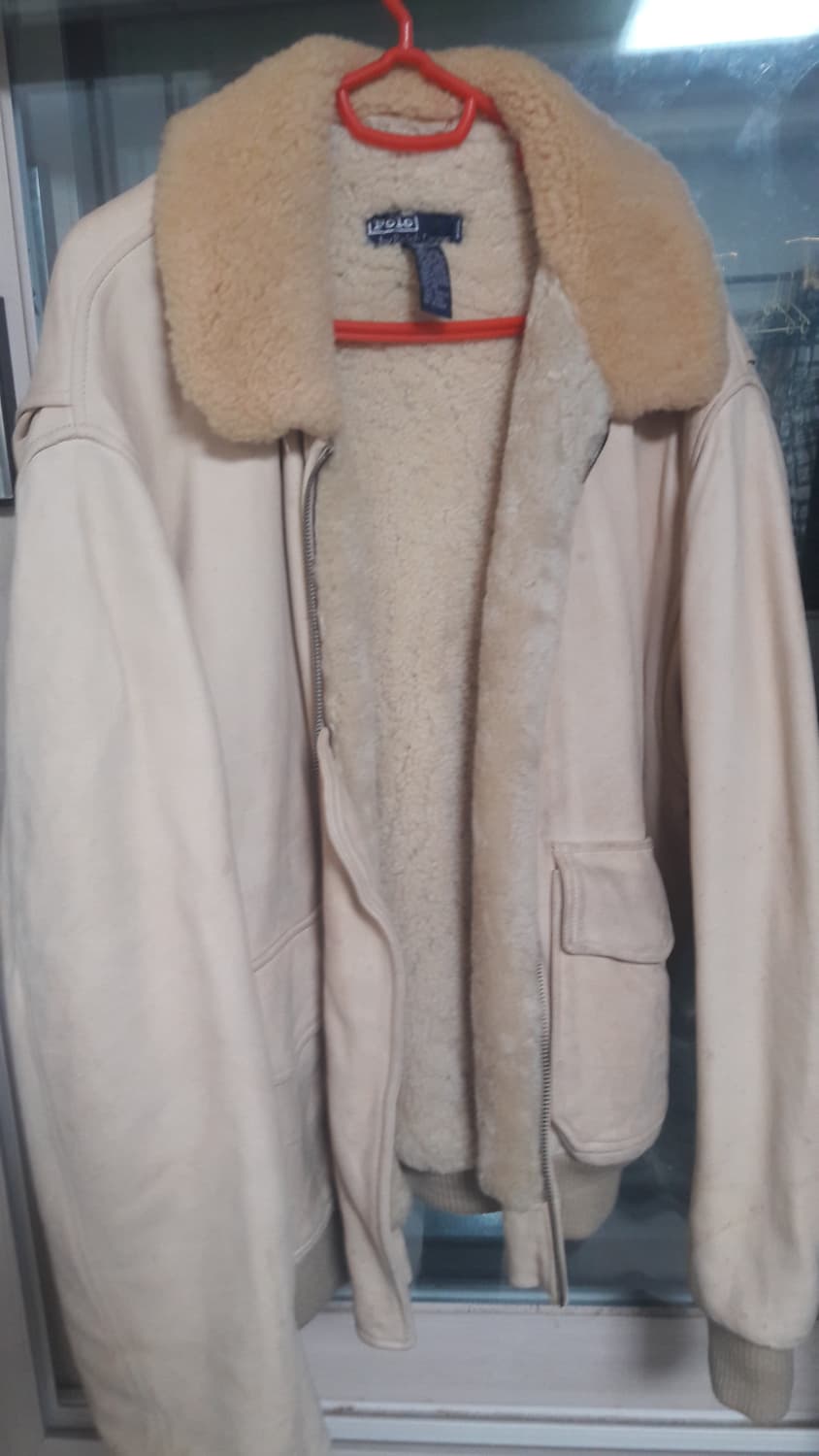 급매!폴로 양가죽  무스탕 자켓M 상품이미지1