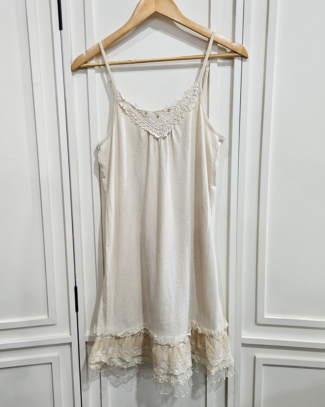 레이스 캉캉 롱 슬립 원피스 상품이미지1