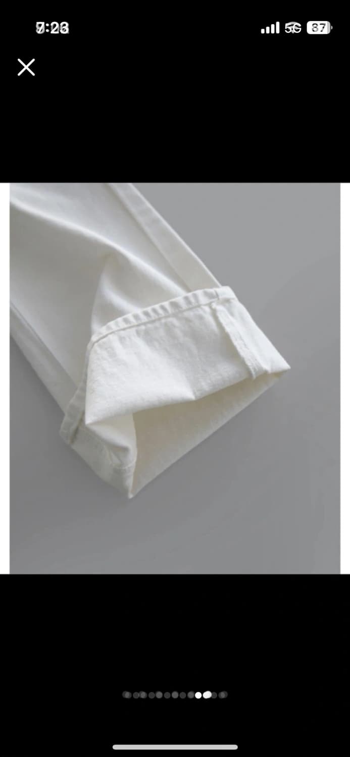 laroom 라룸 화이트 데님 팬츠 S 상품이미지5