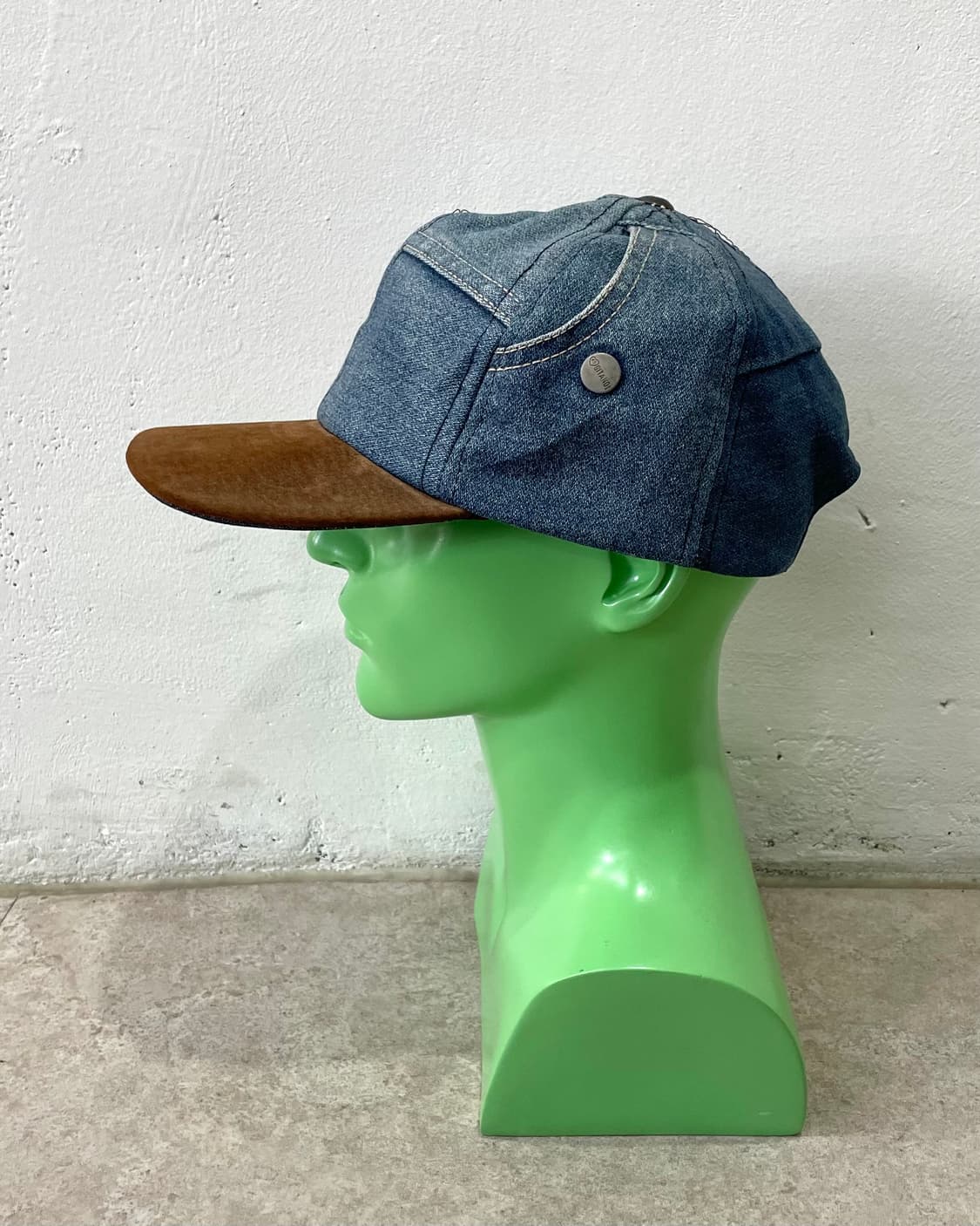 denim patchwork brown cap hat  상품이미지3