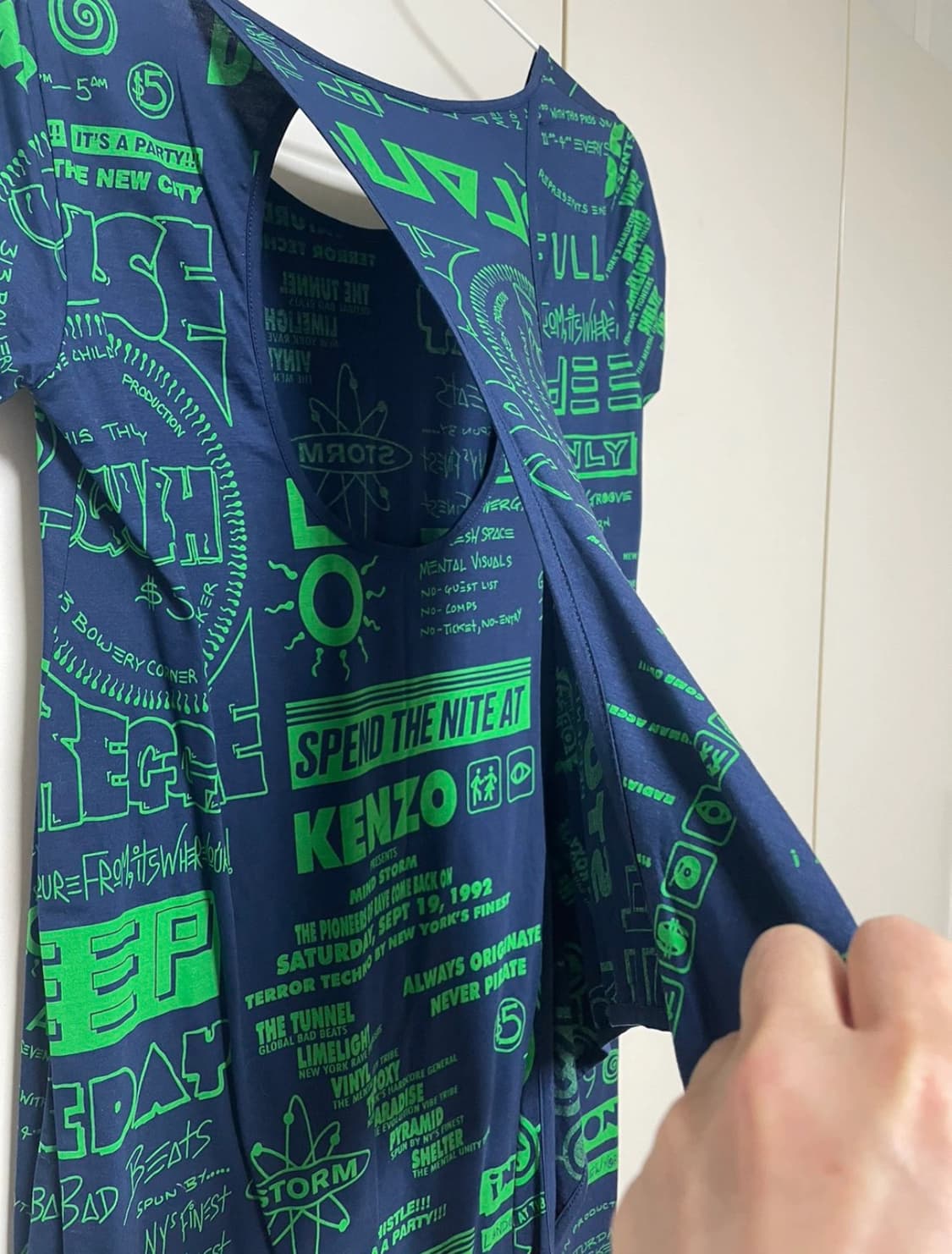 KENZO PARIS 네이비 프린트 드레스 S 상품이미지5