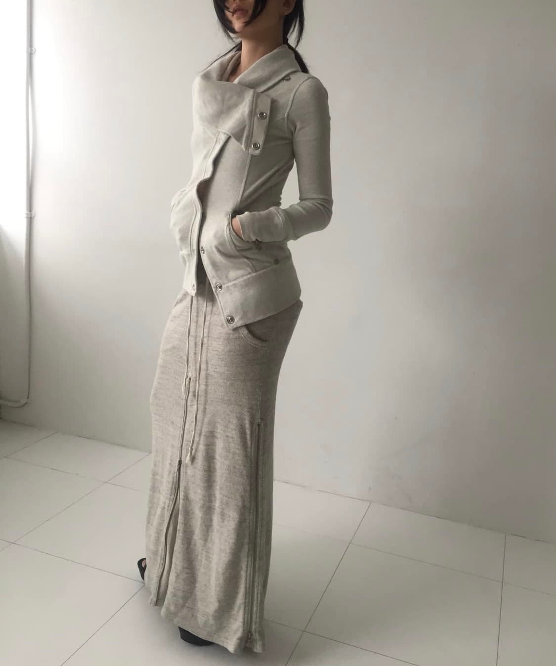 A/X 드레이프 하이넥 버튼 탑 상품이미지6