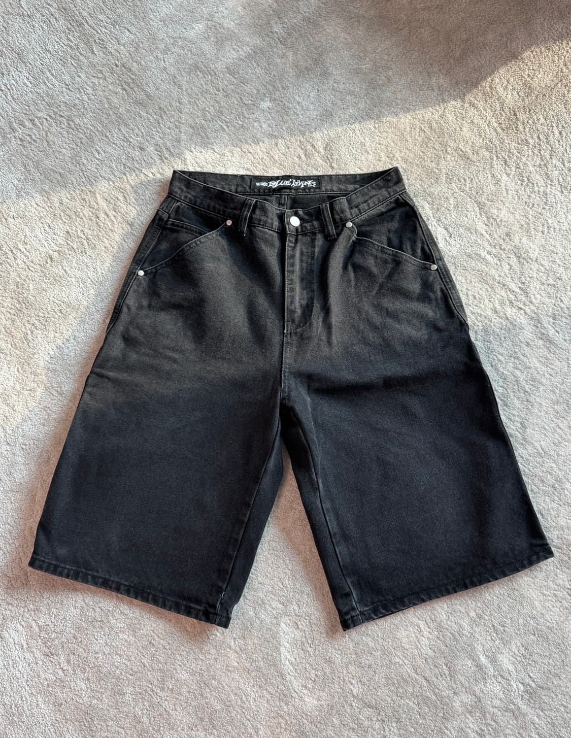 [스웨이드] 카펜터 데님 쇼츠 블랙 S 상품이미지2