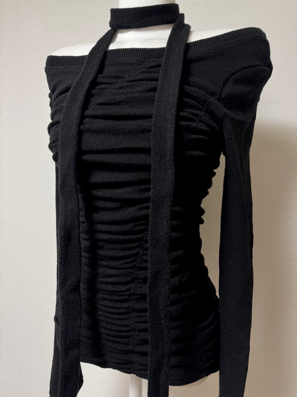 나체) 셔링 롱슬리브 니트티 상품이미지5