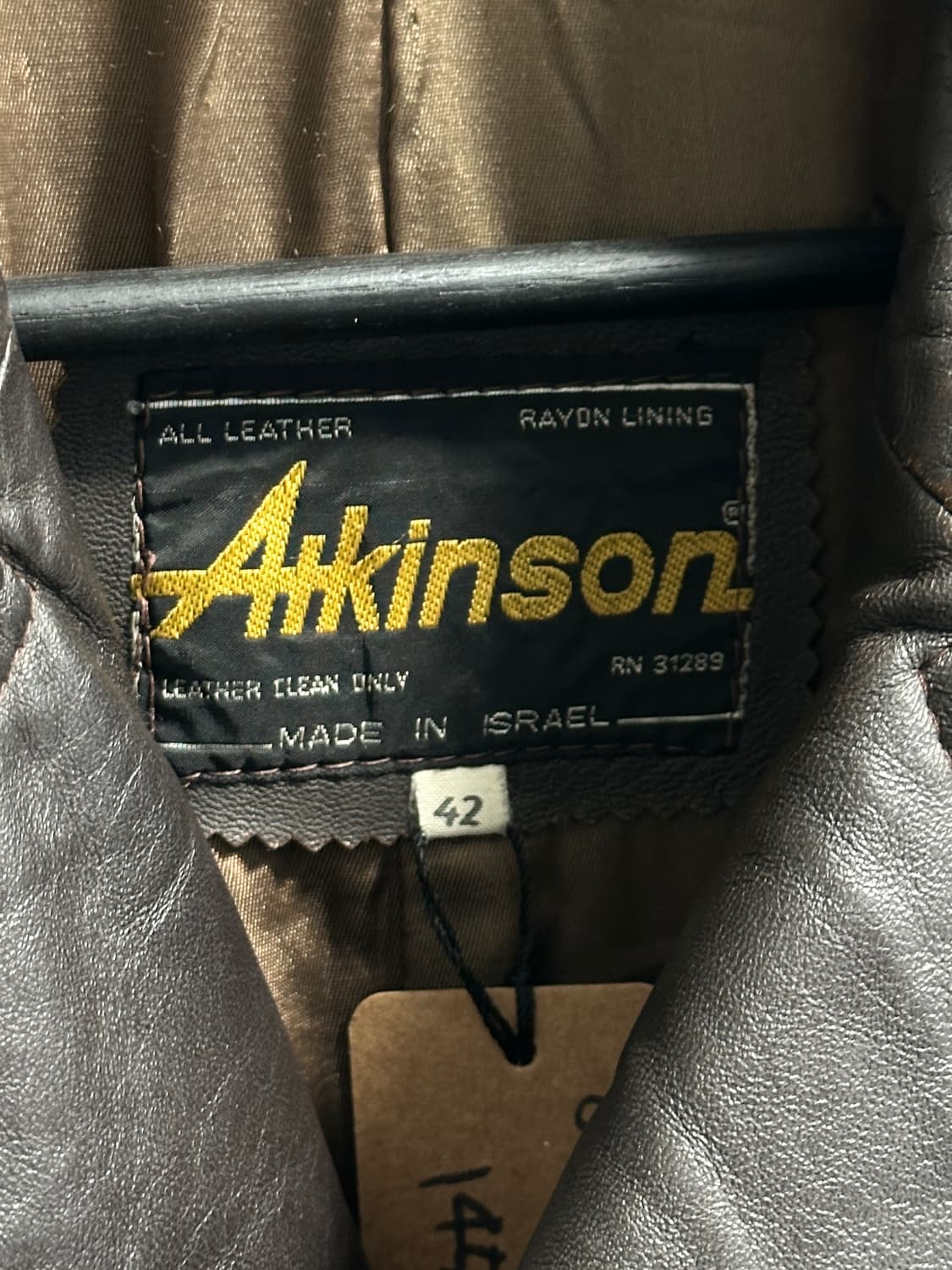 80’s 빈티지 브라운 레더 트렌치 코트 상품이미지9