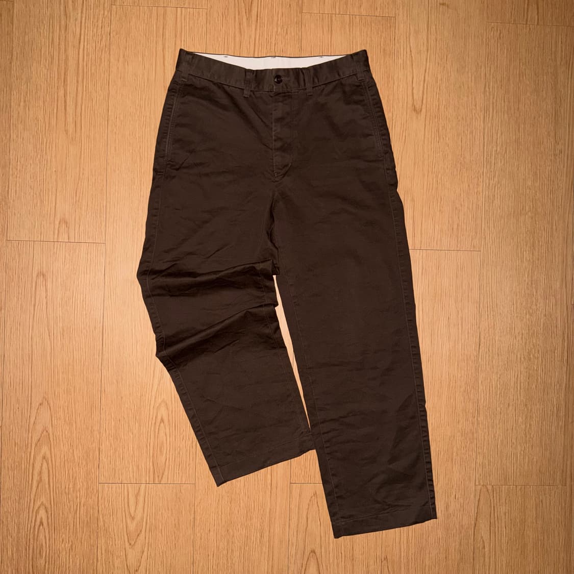 유니클로 스트레이트 치노 팬츠 다크 브라운 상품이미지2