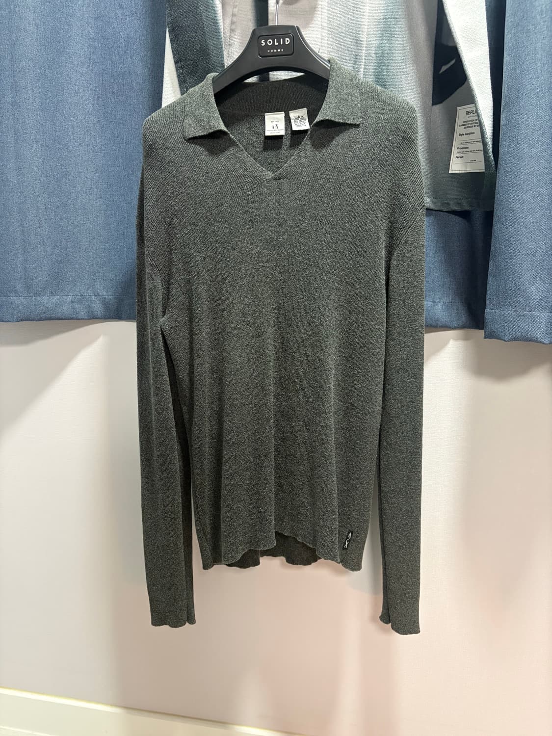 아르마니 익스체인지 카라 니트 상품이미지1