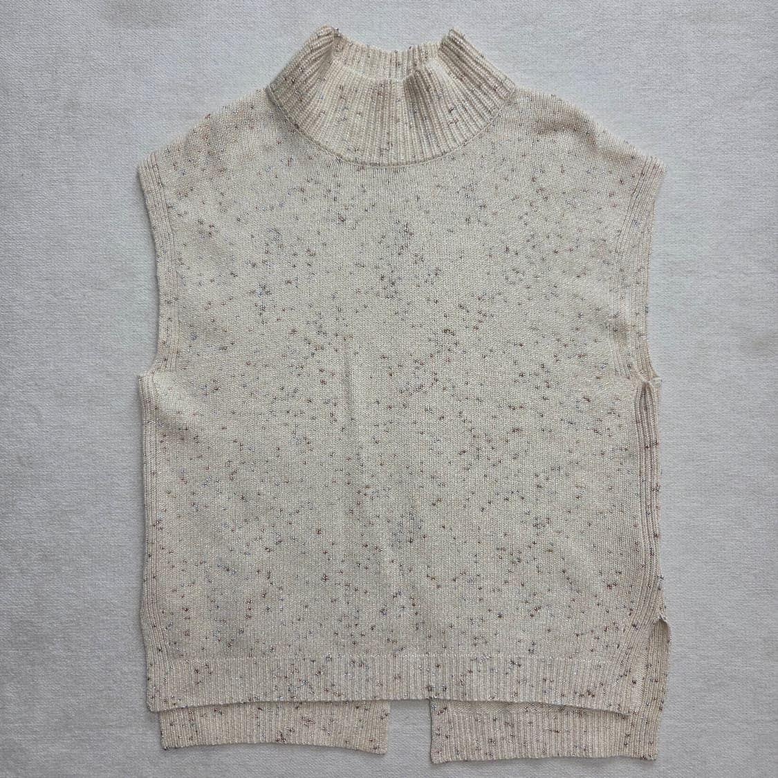 하구미 모리걸 하이넥 트임 니트 베스트 상품이미지1