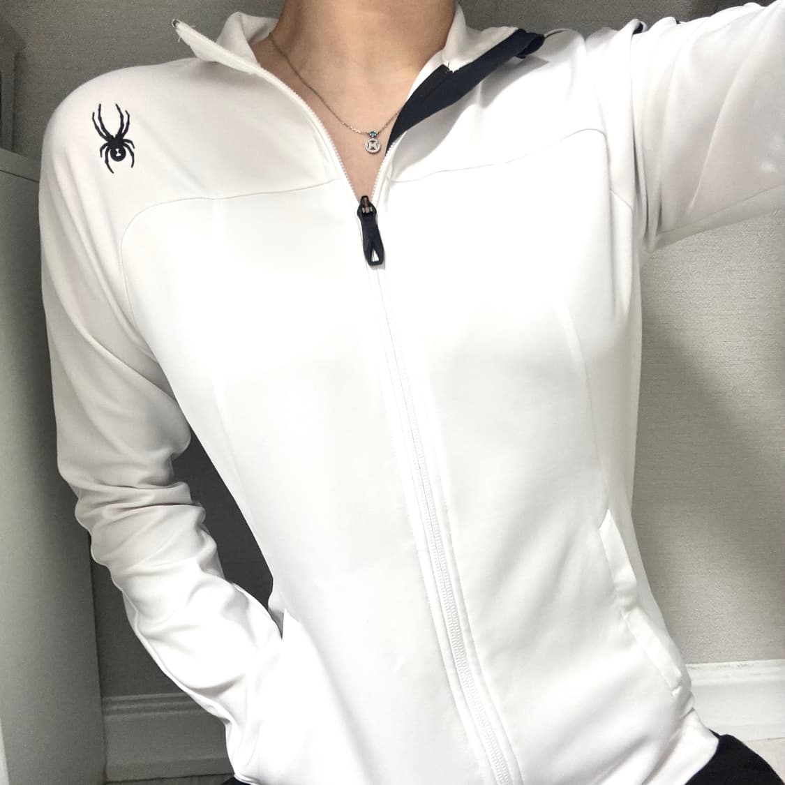 S/스파이더 여성 화이트 져지 집업/브랜드/옷/저지/아우터 상품이미지2