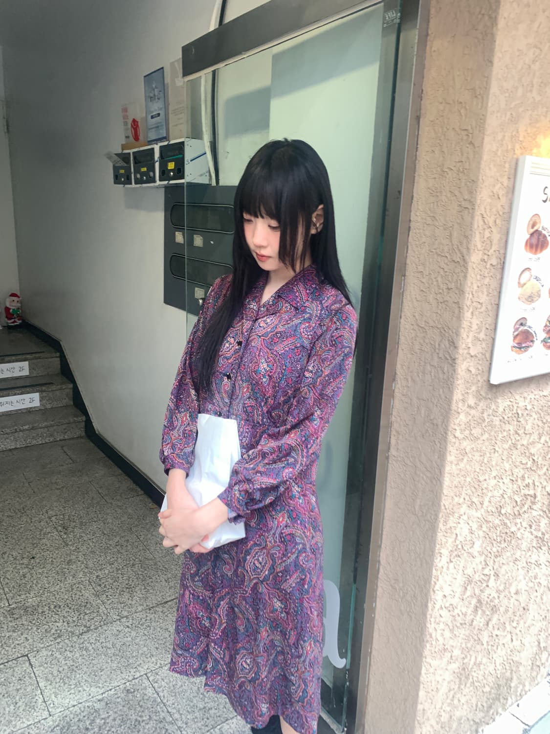 Oriental Collar Shirts Dress 상품이미지3