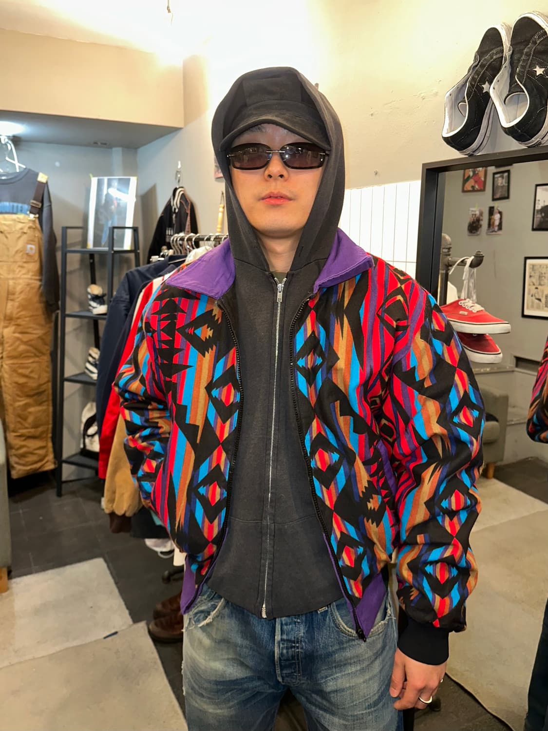 90’s American Aztec reversible jacket  상품이미지2