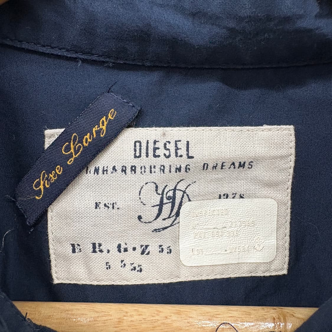 디젤 네이비 긴팔 셔츠 남성 M 상품이미지4