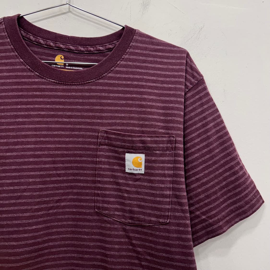 칼하트 오리지날핏 포켓 스트라이프 반팔티 상품이미지1