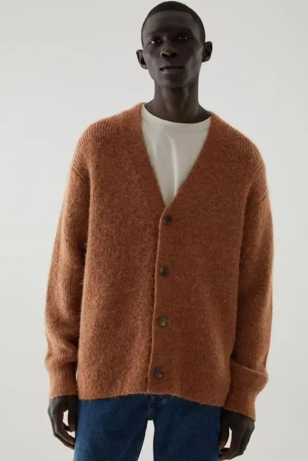 COS 울 알파카 브이넥 가디건 남성용 M사이즈 상품이미지1