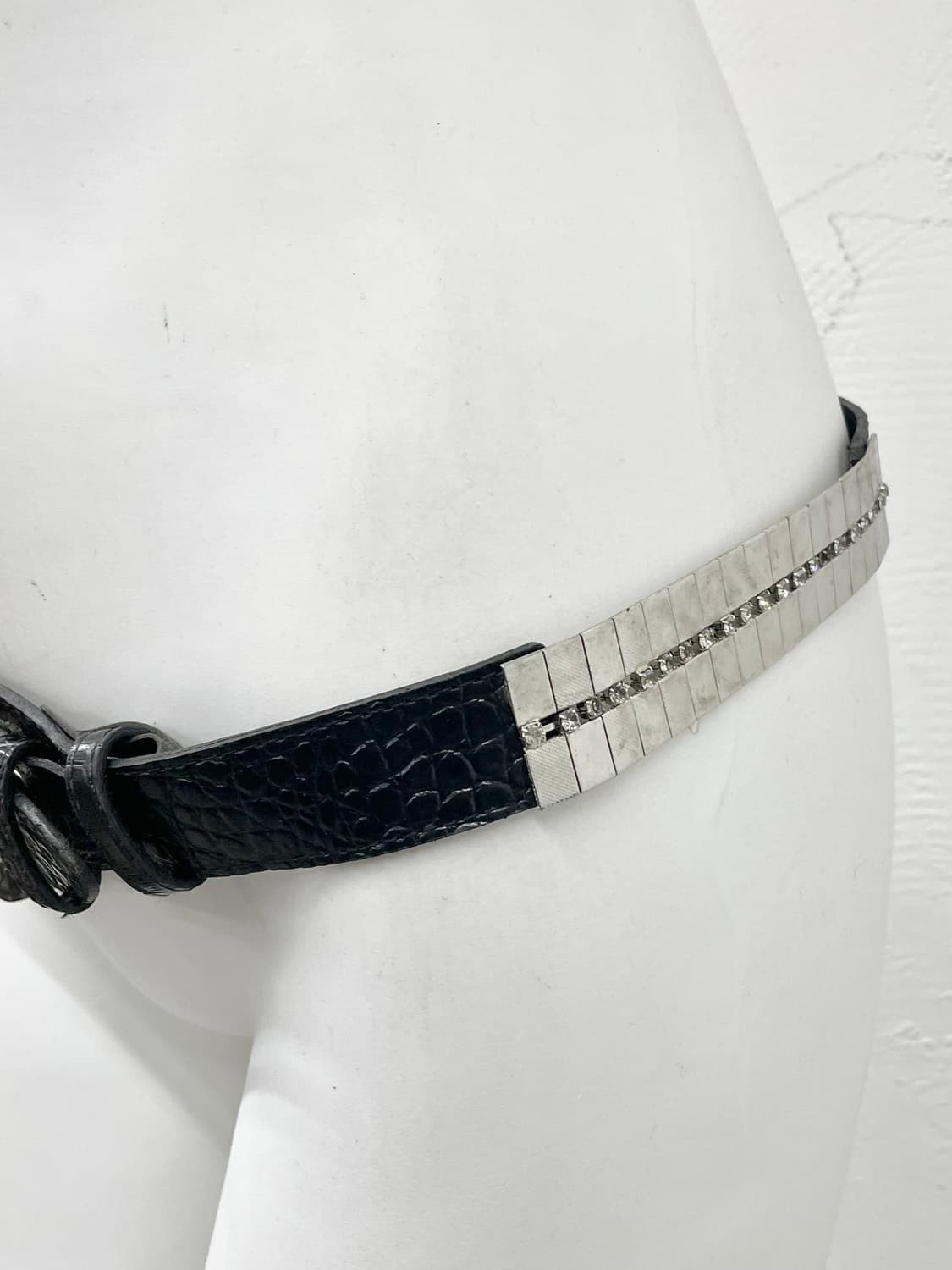 락시크 큐빅 체인 버클 벨트 상품이미지2