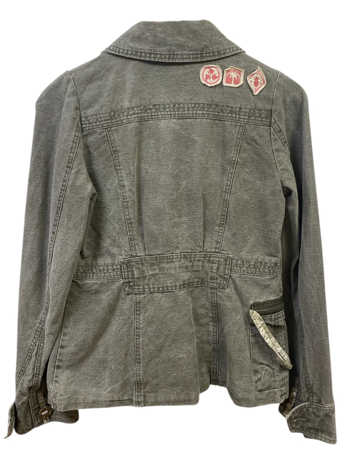 디젤 페이즐리패턴 포인트 카키 패치 자수 자켓 상품이미지4