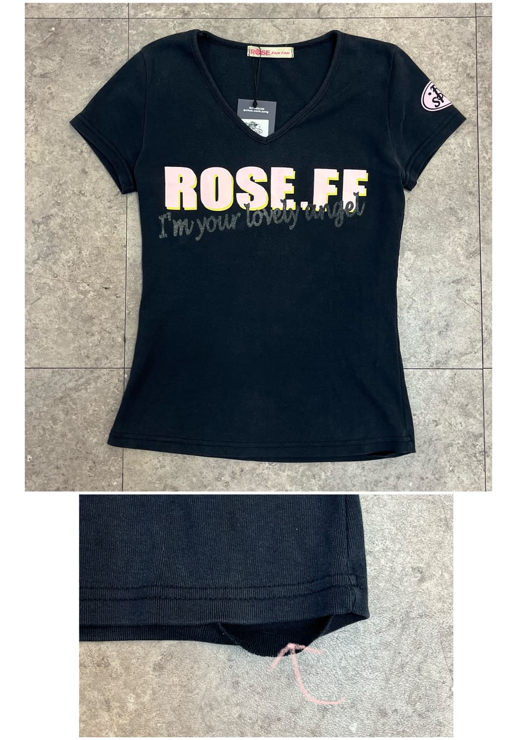 ROSE FAN FAN 반팔티 블랙 #csz3852 상품이미지4