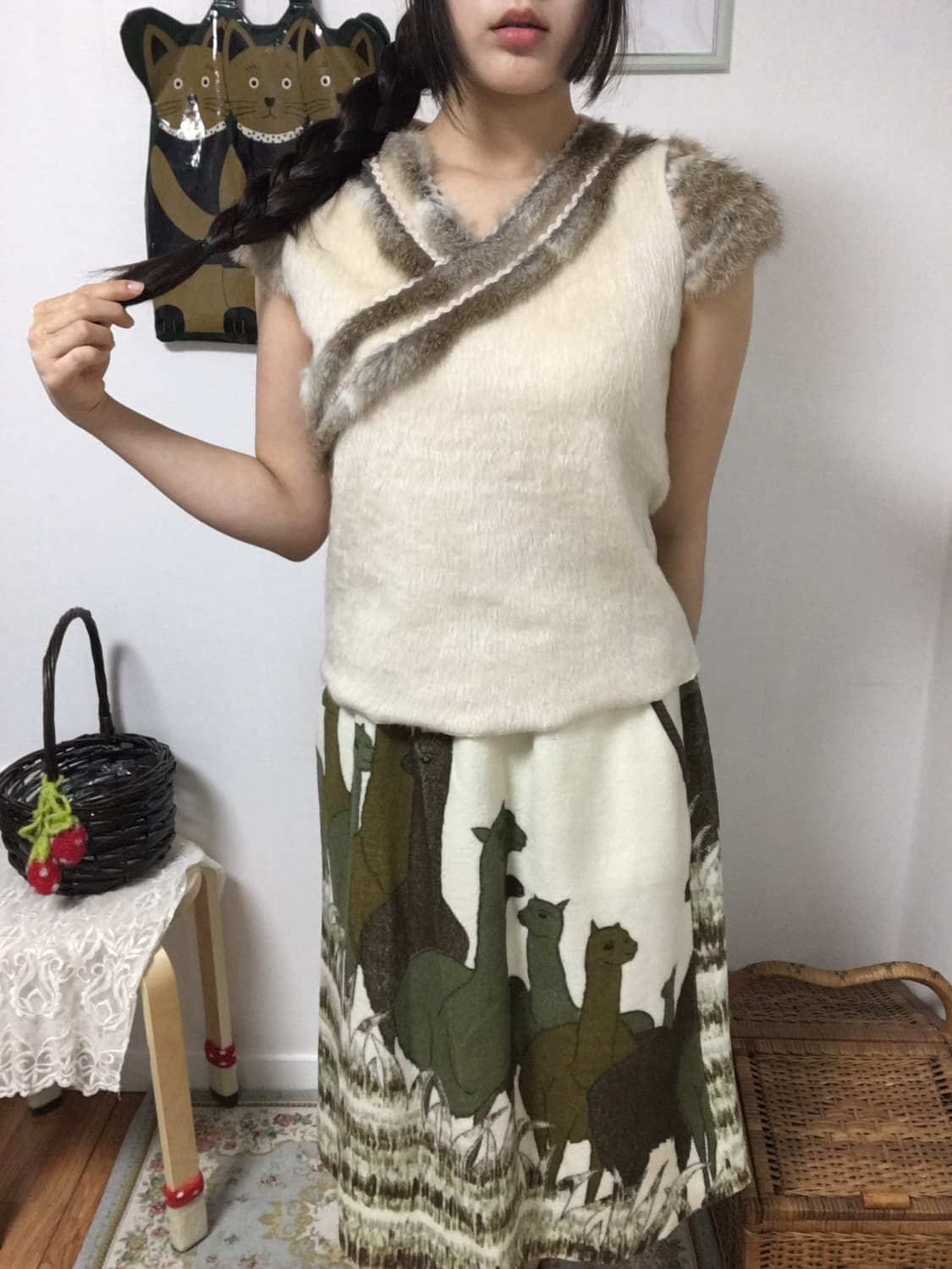 Alpaca Midi Skirt 상품이미지2