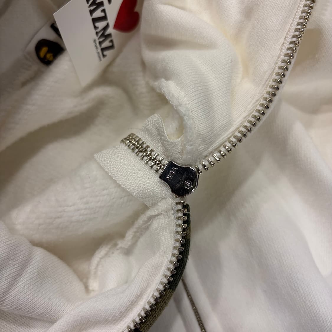 [XL] 베이프 샤크 후드 스티치 집업 카모 화이트 B776 상품이미지7