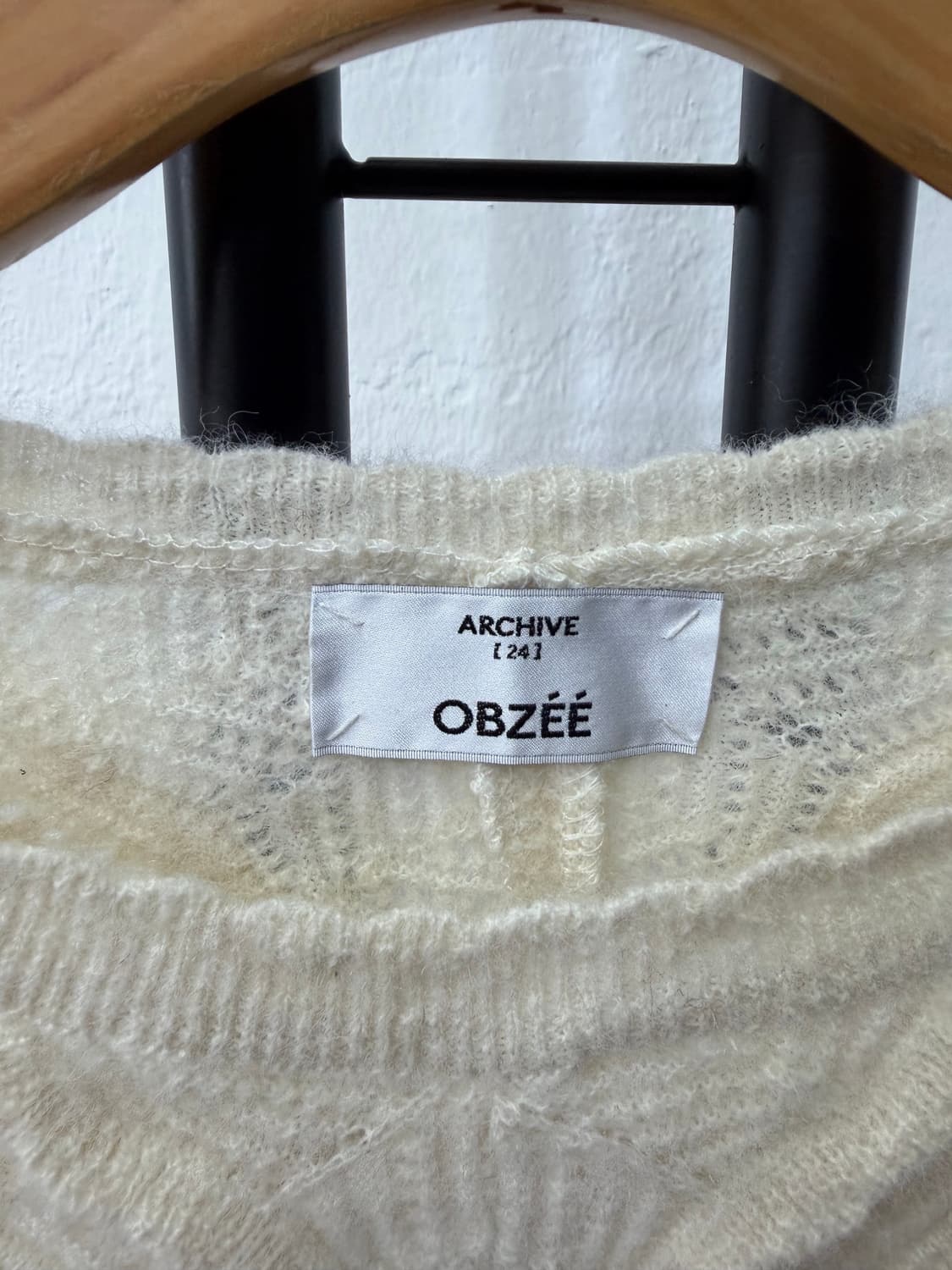 정품) 오브제 OBZEE 아카이브 한섬 브이넥 니트 95 상품이미지6