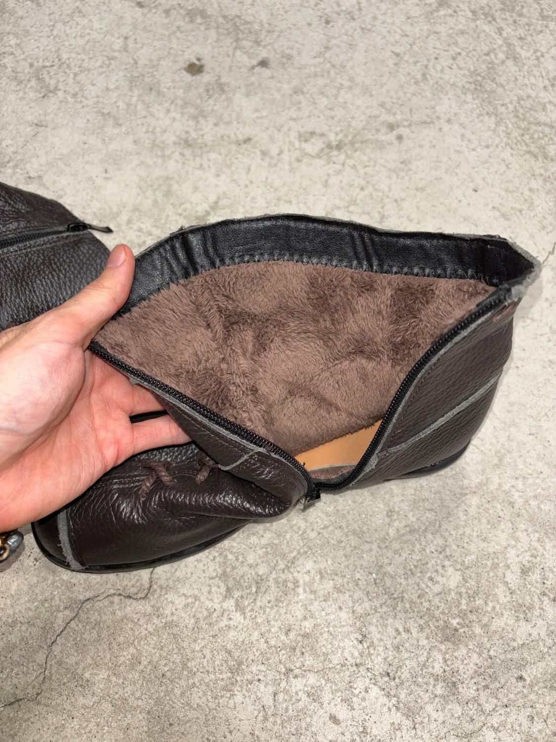 빈티지 레더 윈터 앵클부츠 상품이미지8