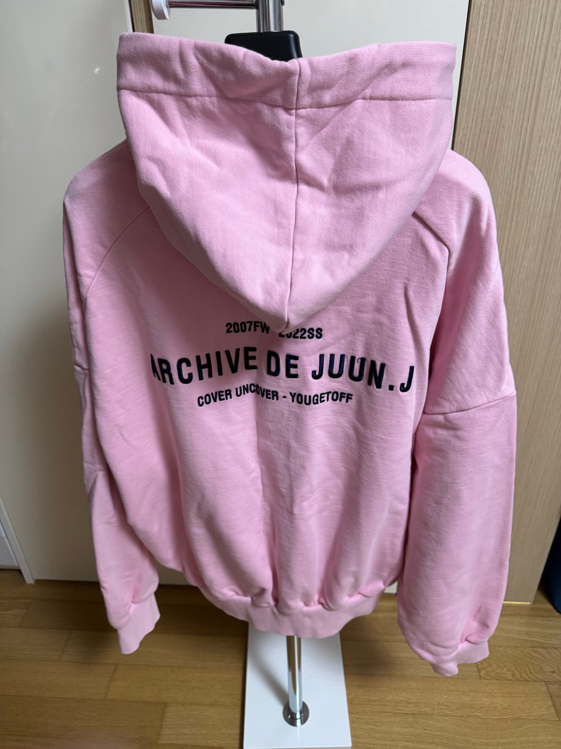 준지 아카이브 오버핏 연핑크 후드 미친 가격에 판매합니다! 상품이미지2