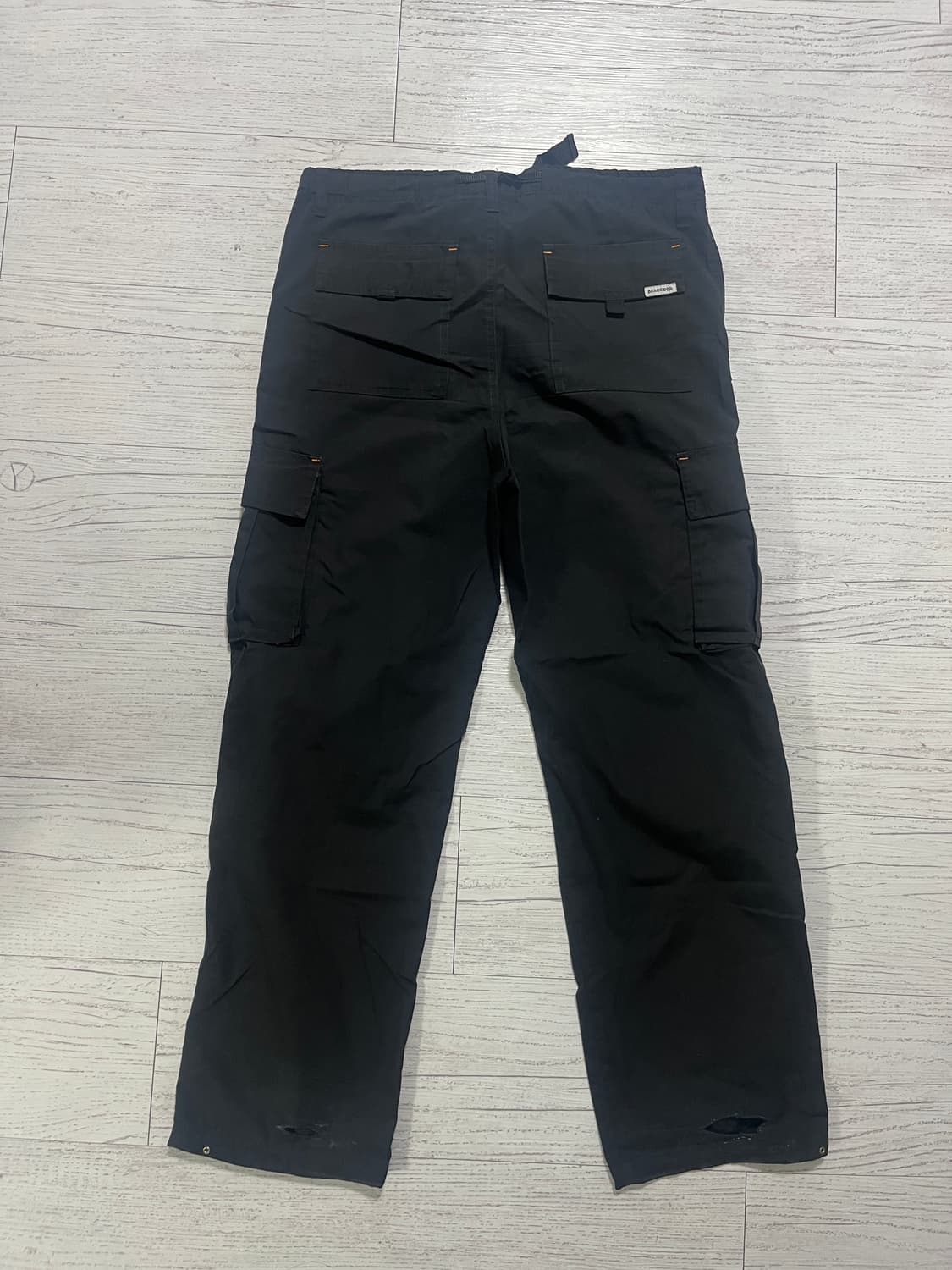 블랙 카고 바지 팬츠 상품이미지2