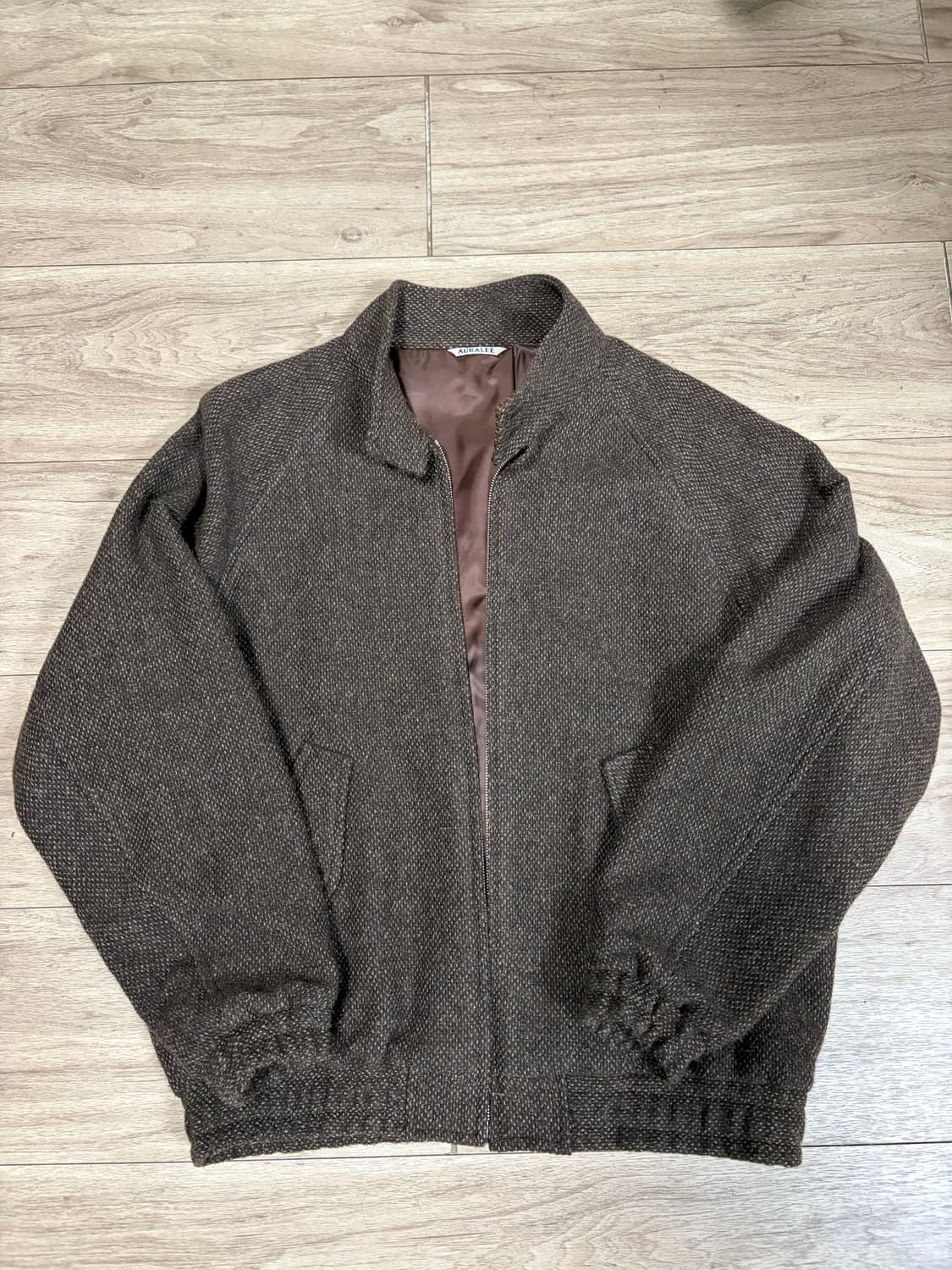 오라리 라마 셔틀랜드 울트위드 블루종 브라운 상품이미지2